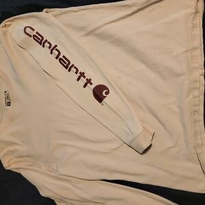 Carhartt Light Pink Long Sleeve Tee with Logo